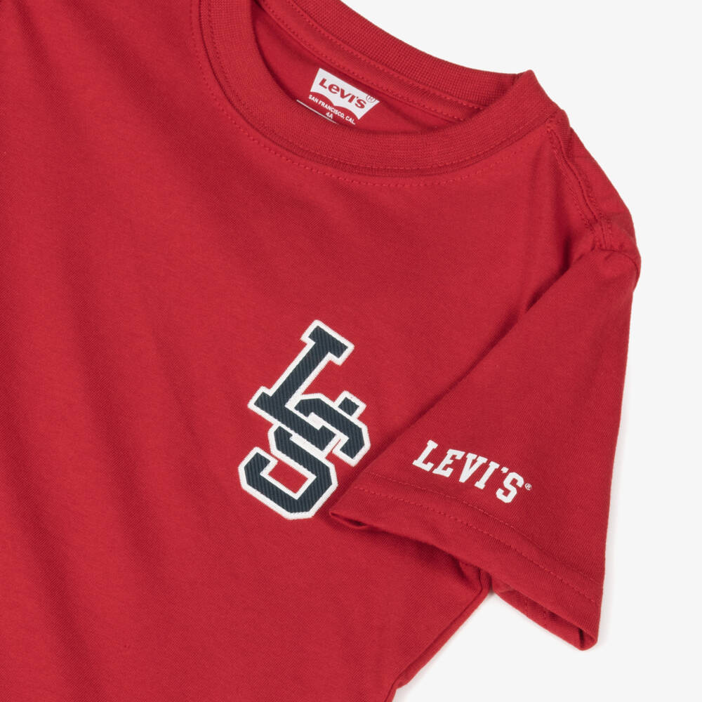 Levi's-Boys Classic Red Varsity Tee | Childrensalon Outlet