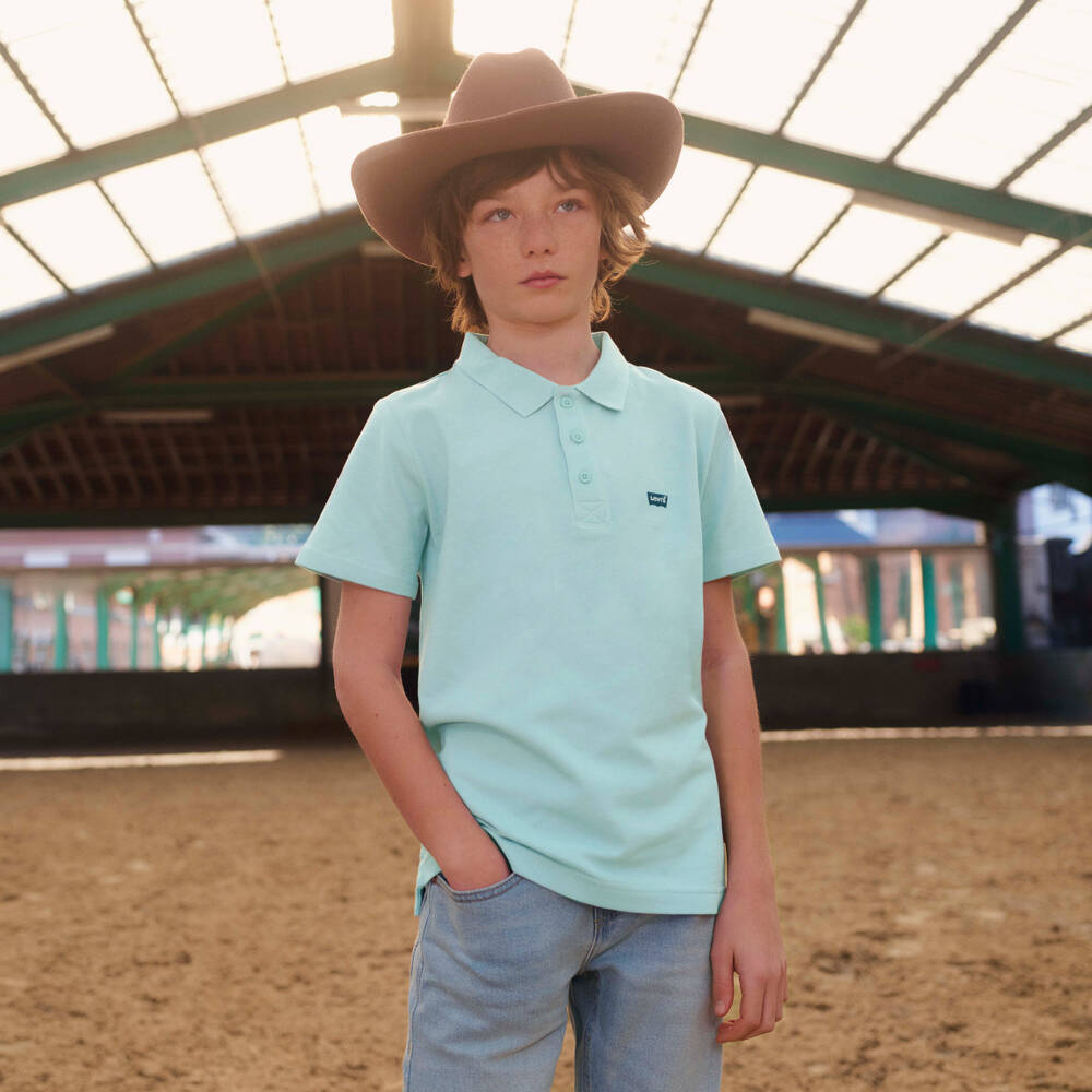 Levi's-Boys Cool Mint Cotton Polo Top | Childrensalon Outlet
