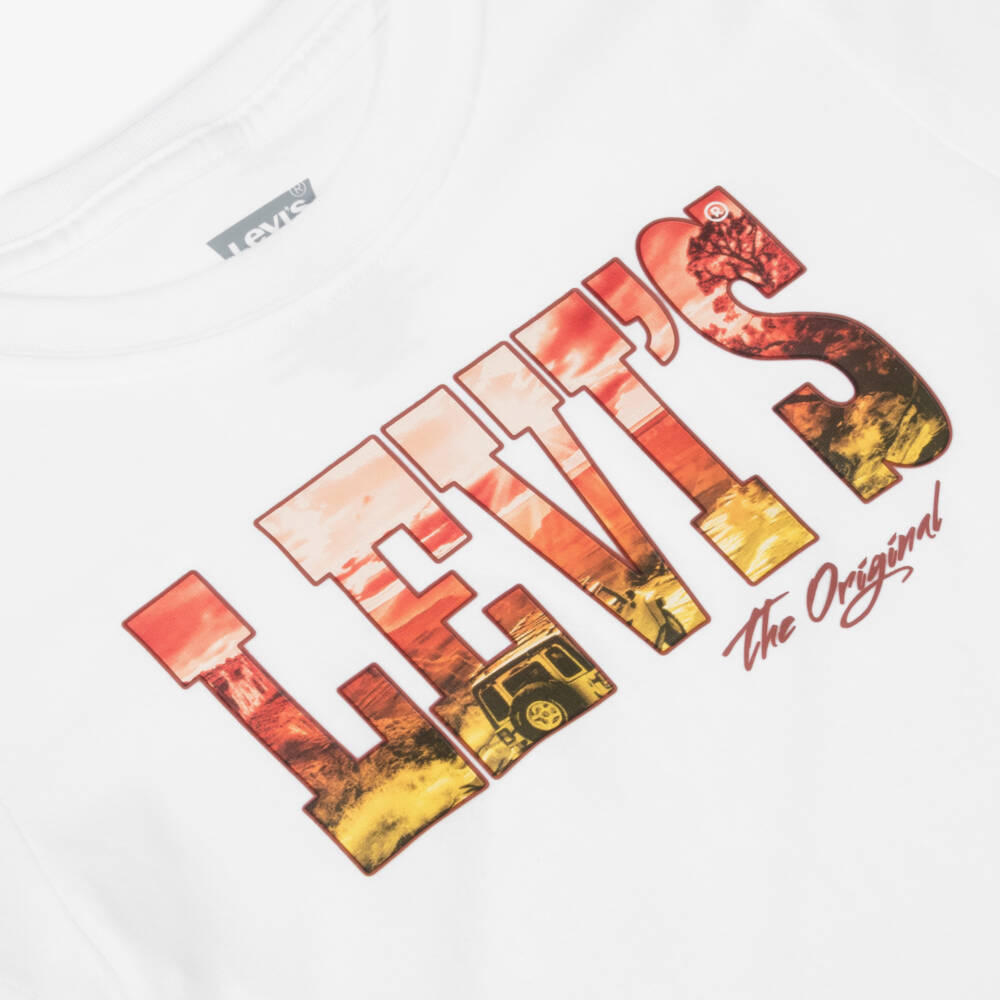 Levi's-Boys Cotton-Sky Graphic Tee | Childrensalon Outlet