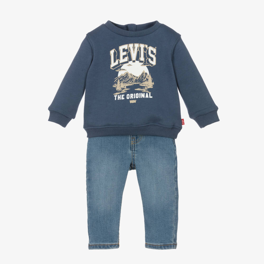 Levi's-Boys Cozy Blue Denim Duo | Childrensalon Outlet
