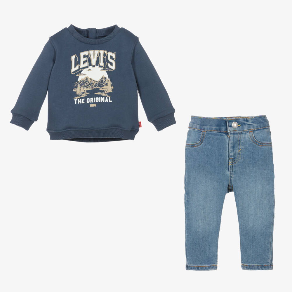 Levi's-Boys Cozy Blue Denim Duo | Childrensalon Outlet