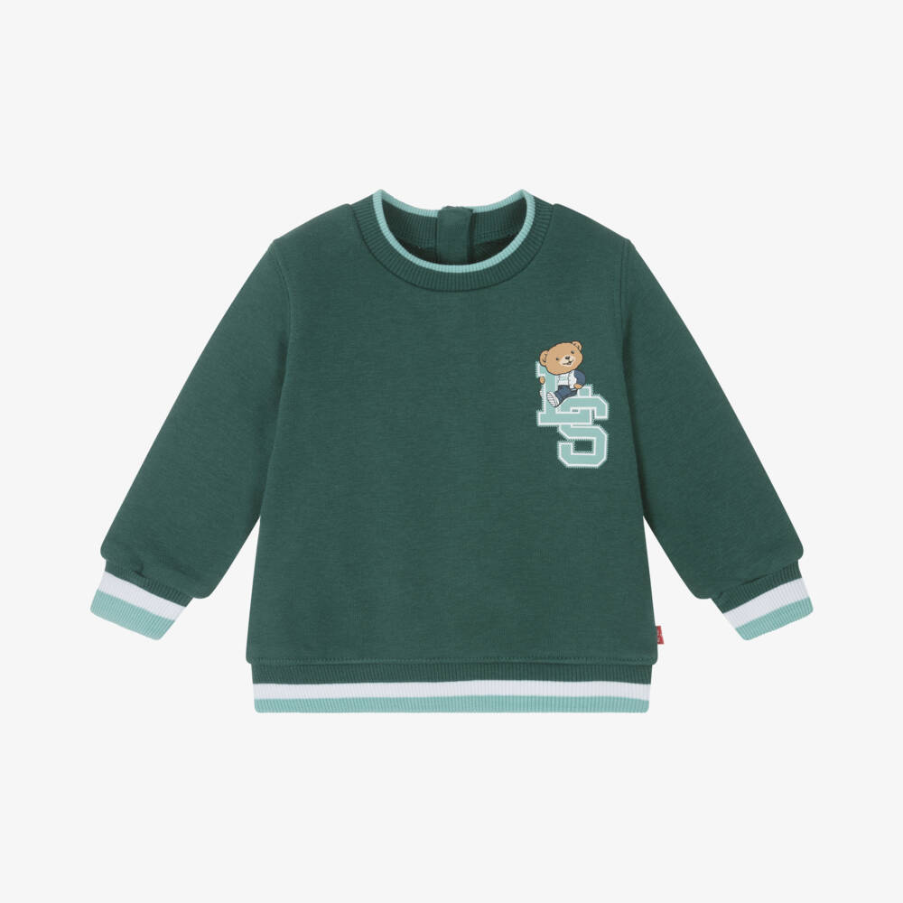 Levi's-Boys Cozy Green Jersey Pullover | Childrensalon Outlet