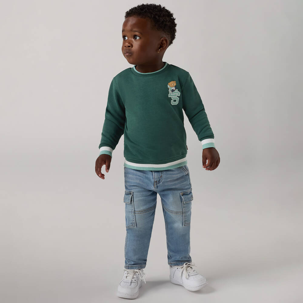 Levi's-Boys Cozy Green Jersey Pullover | Childrensalon Outlet