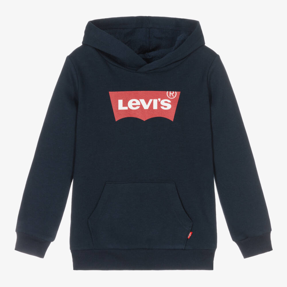 Levi's-Boys Cozy Navy Cotton Hoodie | Childrensalon Outlet