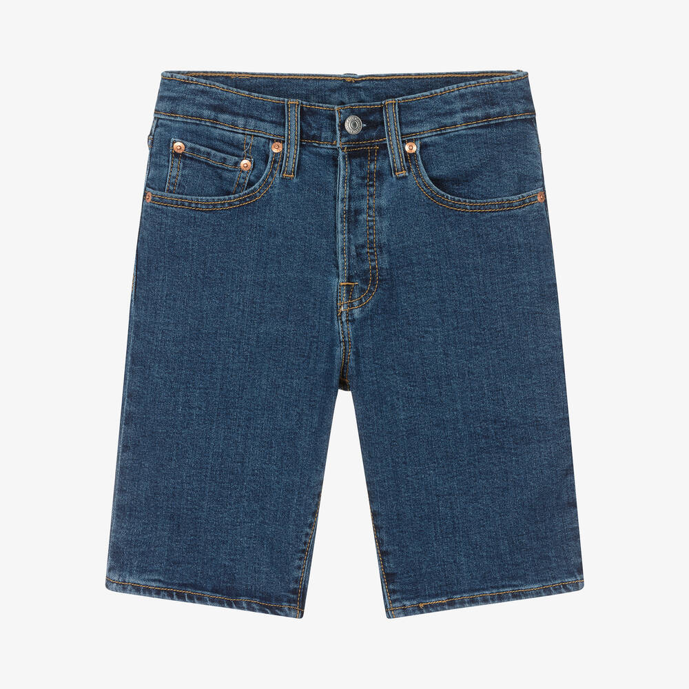 Levi s Boys Dark Blue 501 Denim Shorts Childrensalon Outlet
