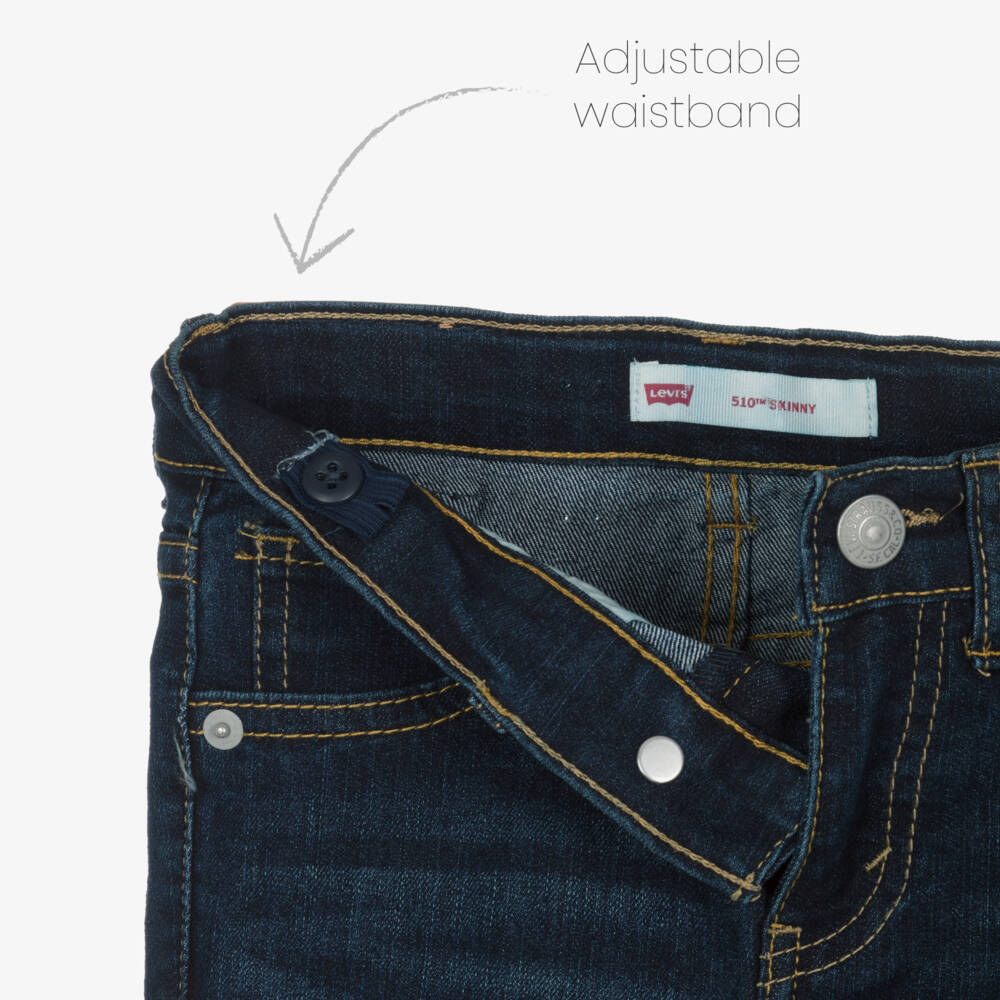 Levi's-Boys Dark Blue Denim 510 Skinny Jeans | Childrensalon Outlet