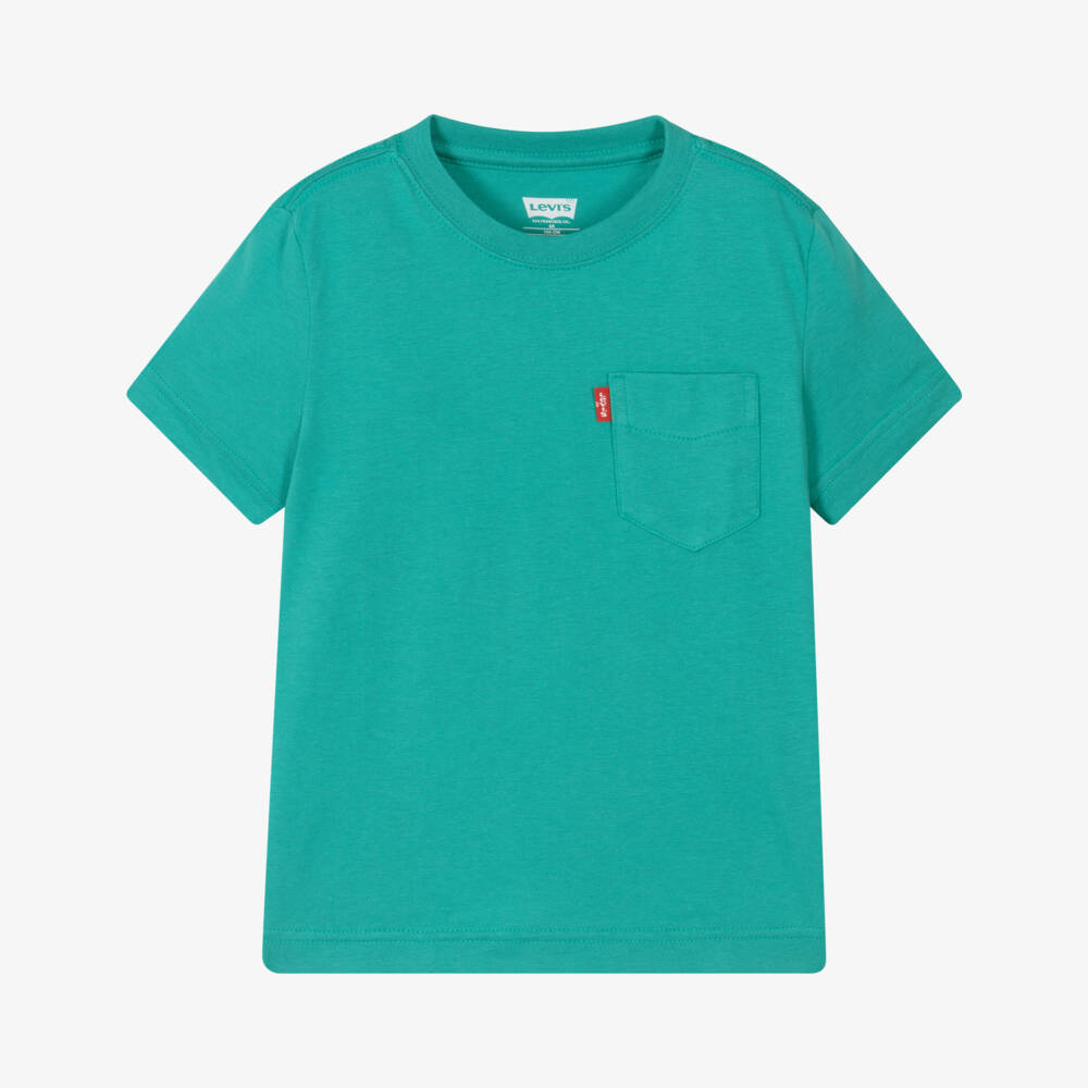 Levi's-Футболка изумрудная из хлопкового трикотажа для мальчиков | Childrensalon Outlet