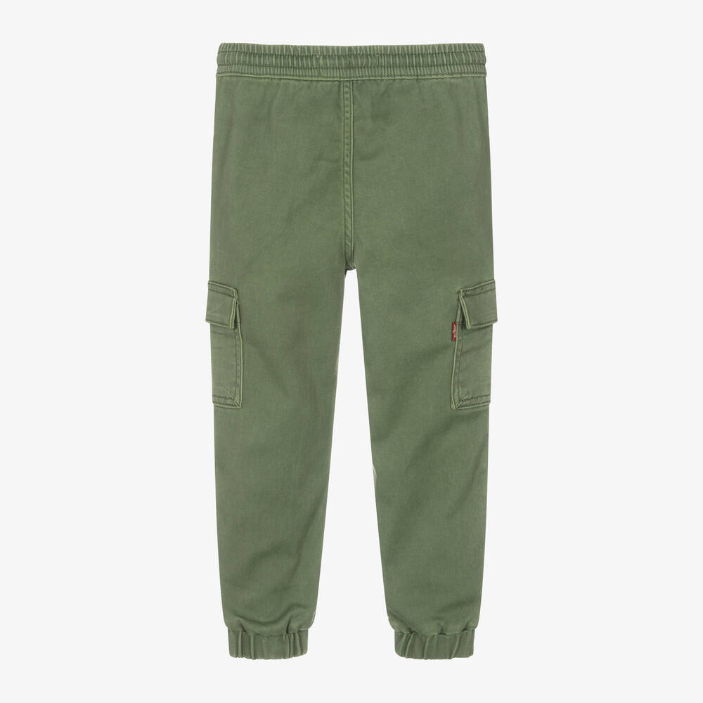 Levi s Boys Green Cotton Cargo Joggers Childrensalon Outlet