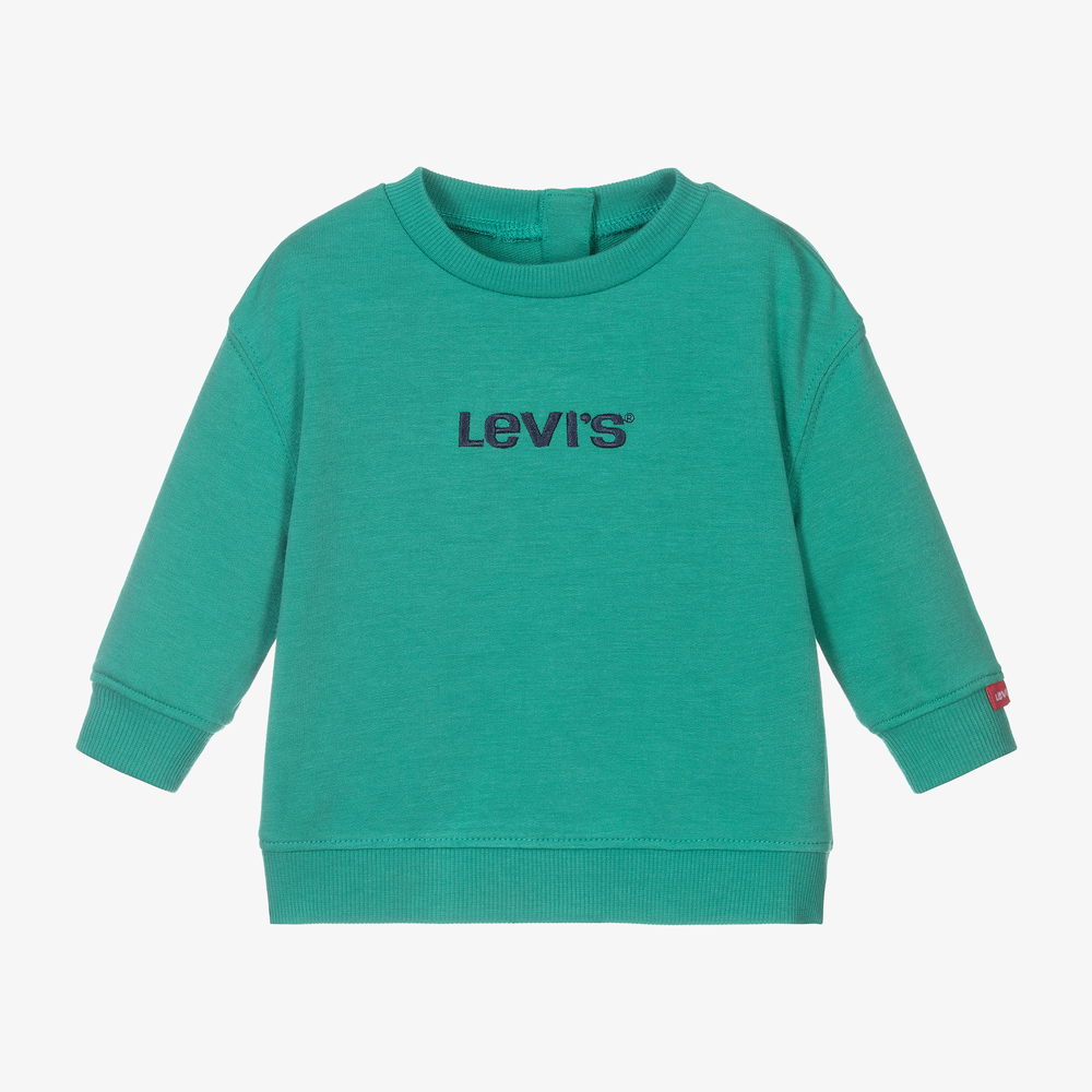 Levi's-Boys Green Logo Sweatshirt | Childrensalon Outlet
