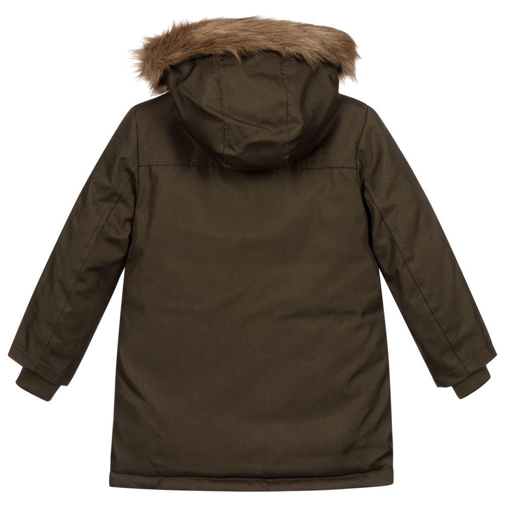 Levi's-Boys Green Parka Coat | Childrensalon Outlet