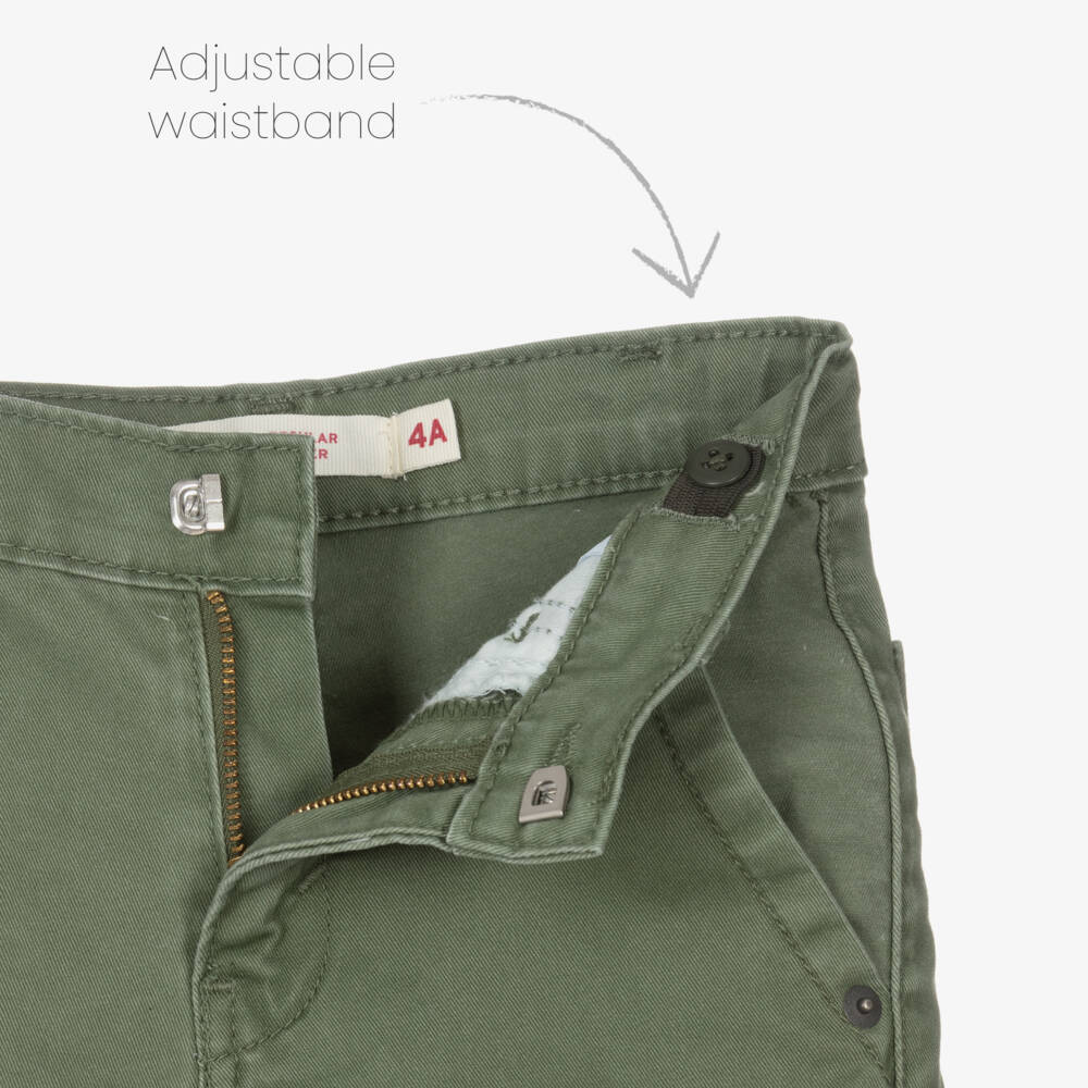 Levi's-Boys Green Utility Trousers | Childrensalon Outlet