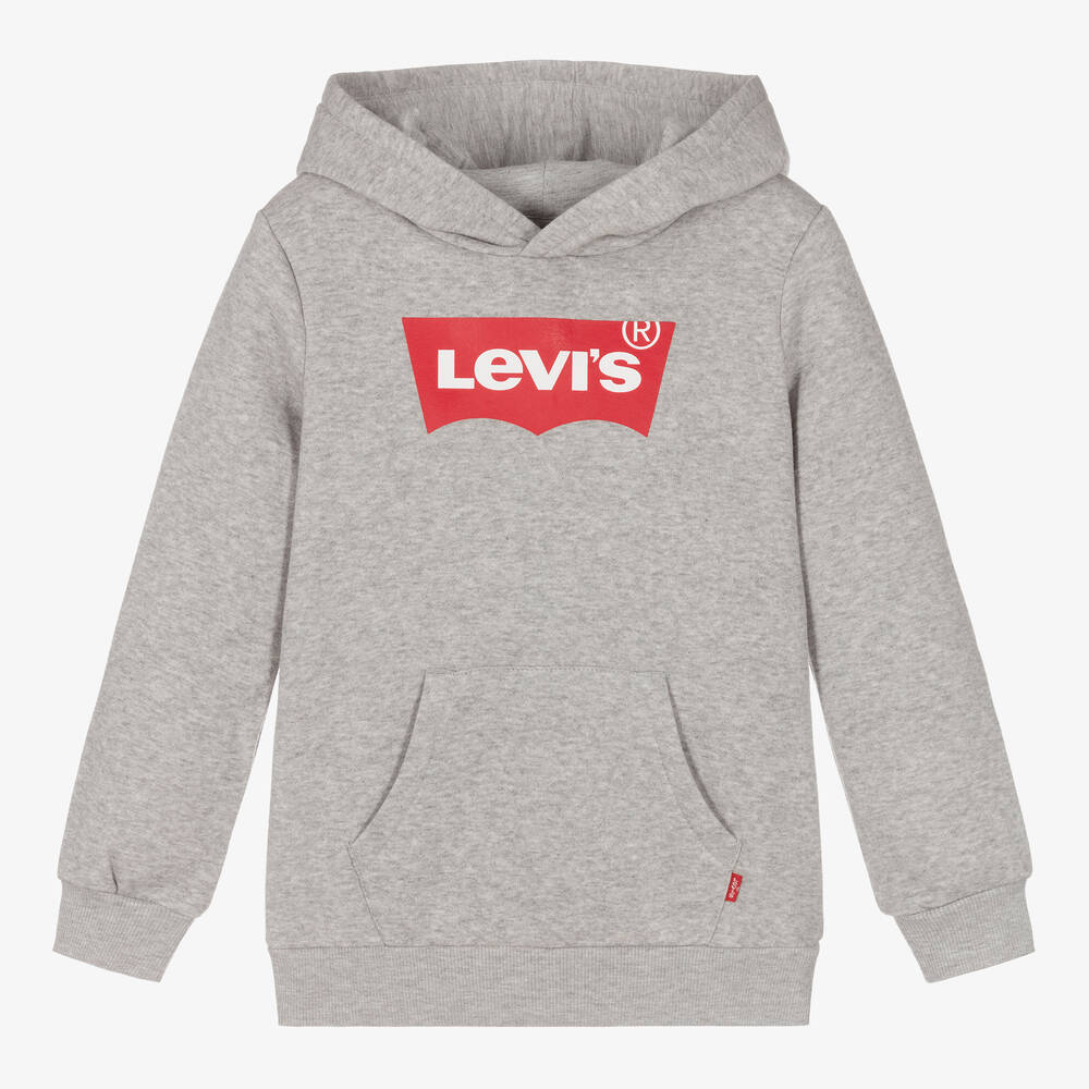 Levi s Sweat a capuche gris en coton a logo garcon Childrensalon Outlet