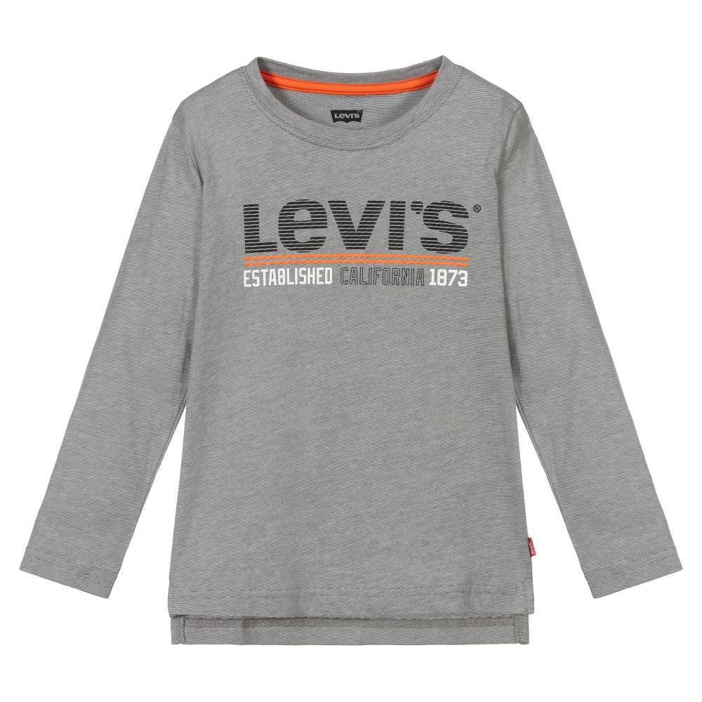 Levi's - Boys Grey Cotton Top | Childrensalon