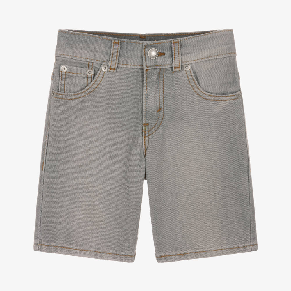 Levi's-Boys Grey Denim Skate Shorts | Childrensalon Outlet