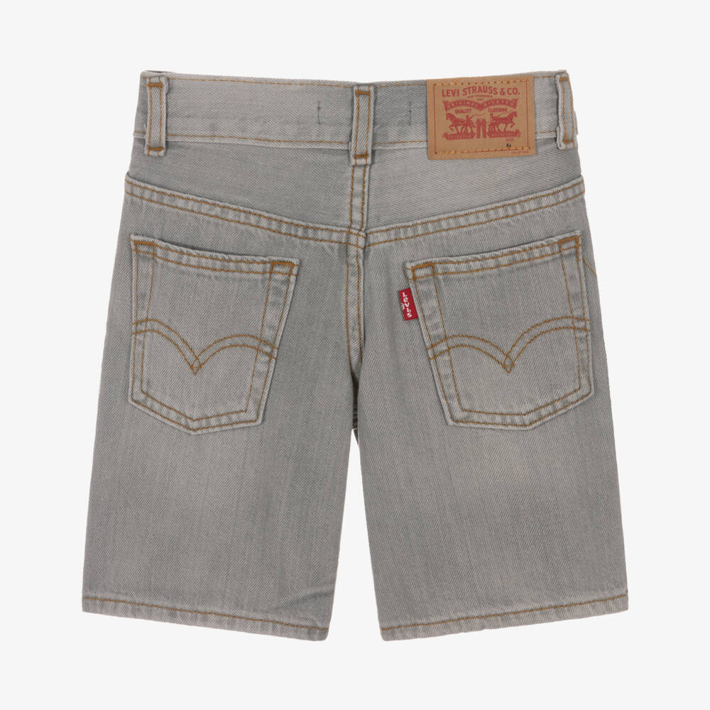 Levi's-Boys Grey Denim Skate Shorts | Childrensalon Outlet
