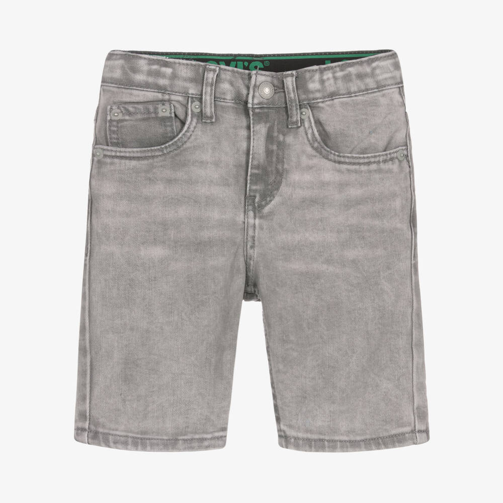 Levi's - Boys Grey Denim Slim Shorts  | Childrensalon