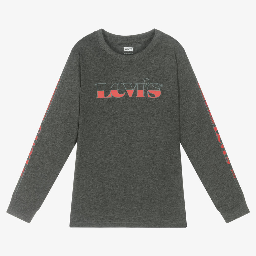 Levi's - Boys Grey Logo Jersey Top | Childrensalon