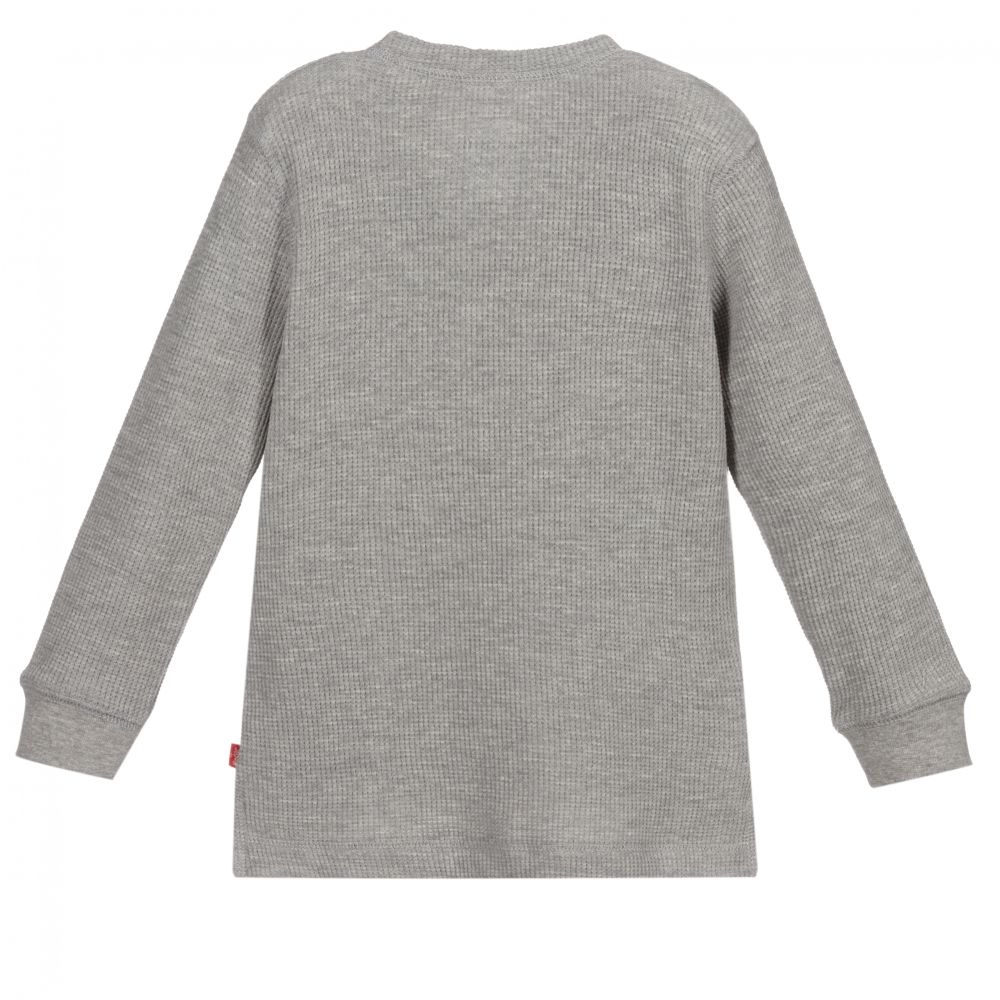 Levi's-Boys Grey Marl Logo Top | Childrensalon Outlet