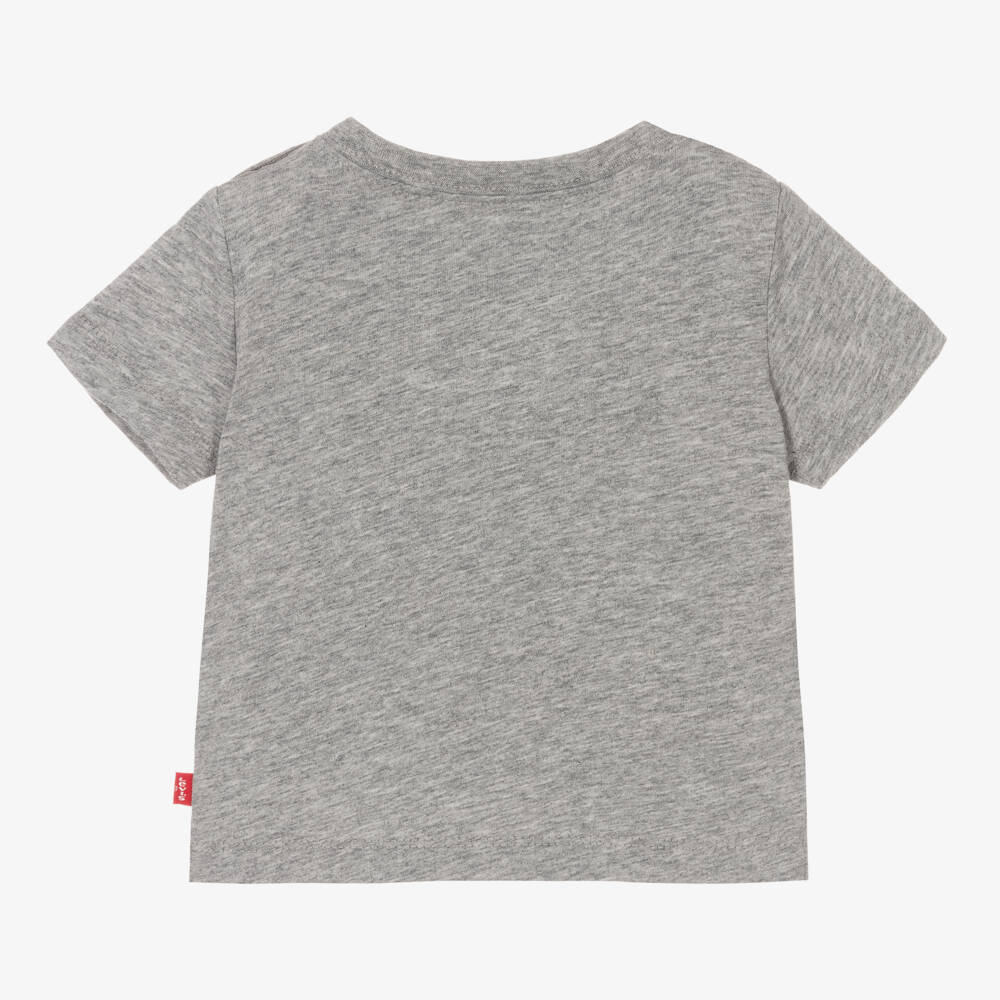 Levi's-Boys Grey Soft Cotton Tee | Childrensalon Outlet