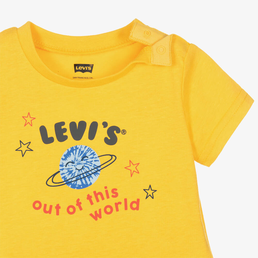 Levi's-Boys Grey & Yellow Tracksuit Set | Childrensalon Outlet