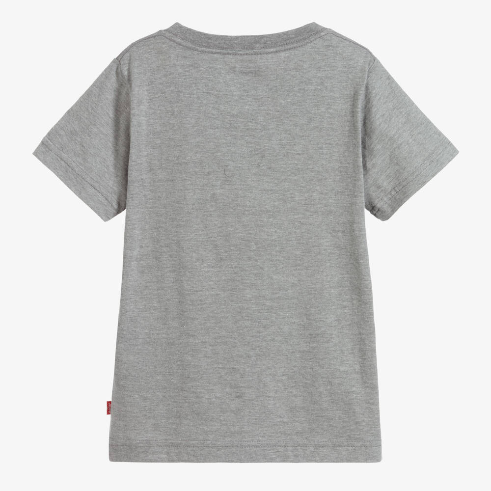 Levi's-Boys Heathered Cotton Logo Tee | Childrensalon Outlet