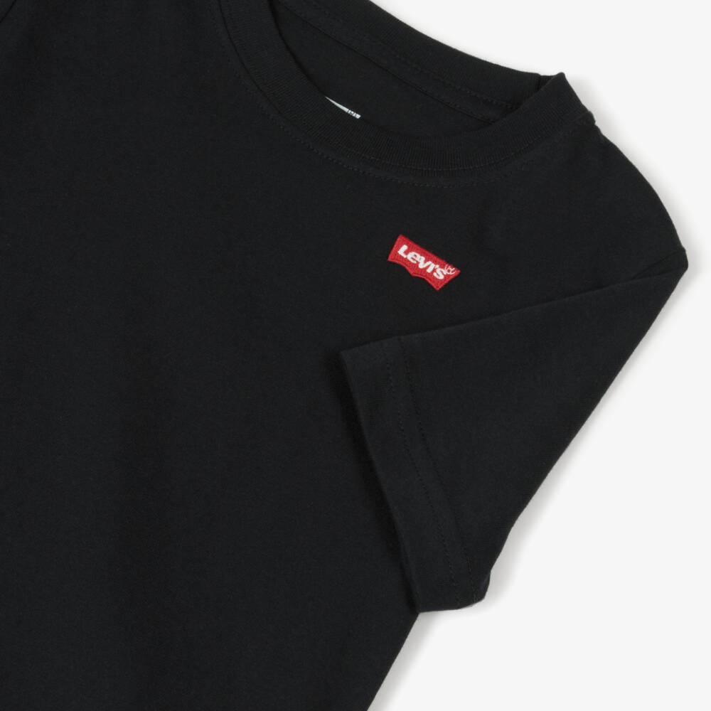 Levi's-Boys Jet Black Batwing Tee | Childrensalon Outlet