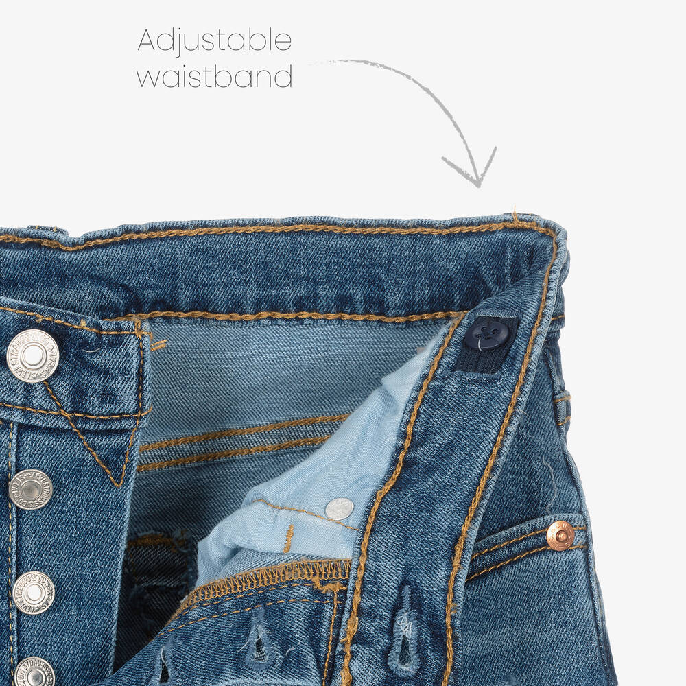 Levi's-Boys Mid-Blue 501 Denim Shorts | Childrensalon Outlet