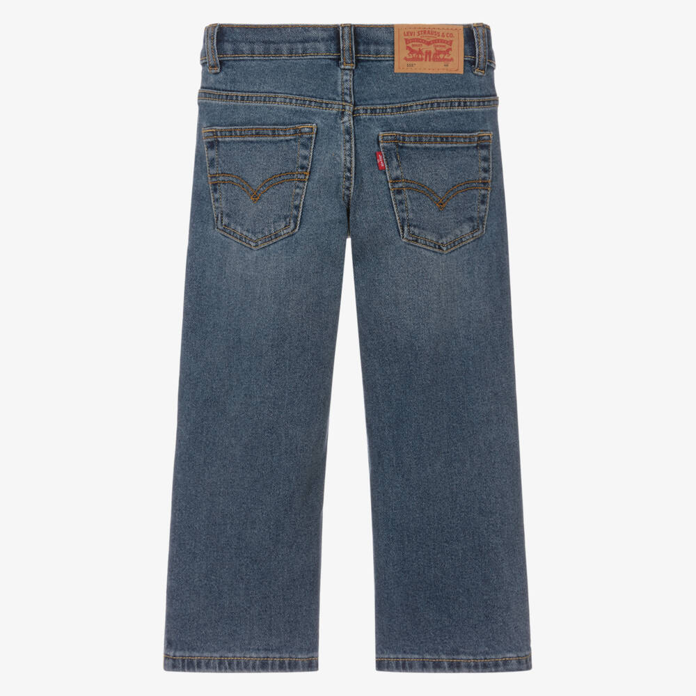 Levi's-Boys Mid-Blue 555 Relaxed Straight Jeans | Childrensalon Outlet