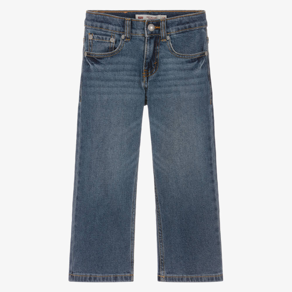Levi's-Boys Mid-Blue 555 Relaxed Straight Jeans | Childrensalon Outlet