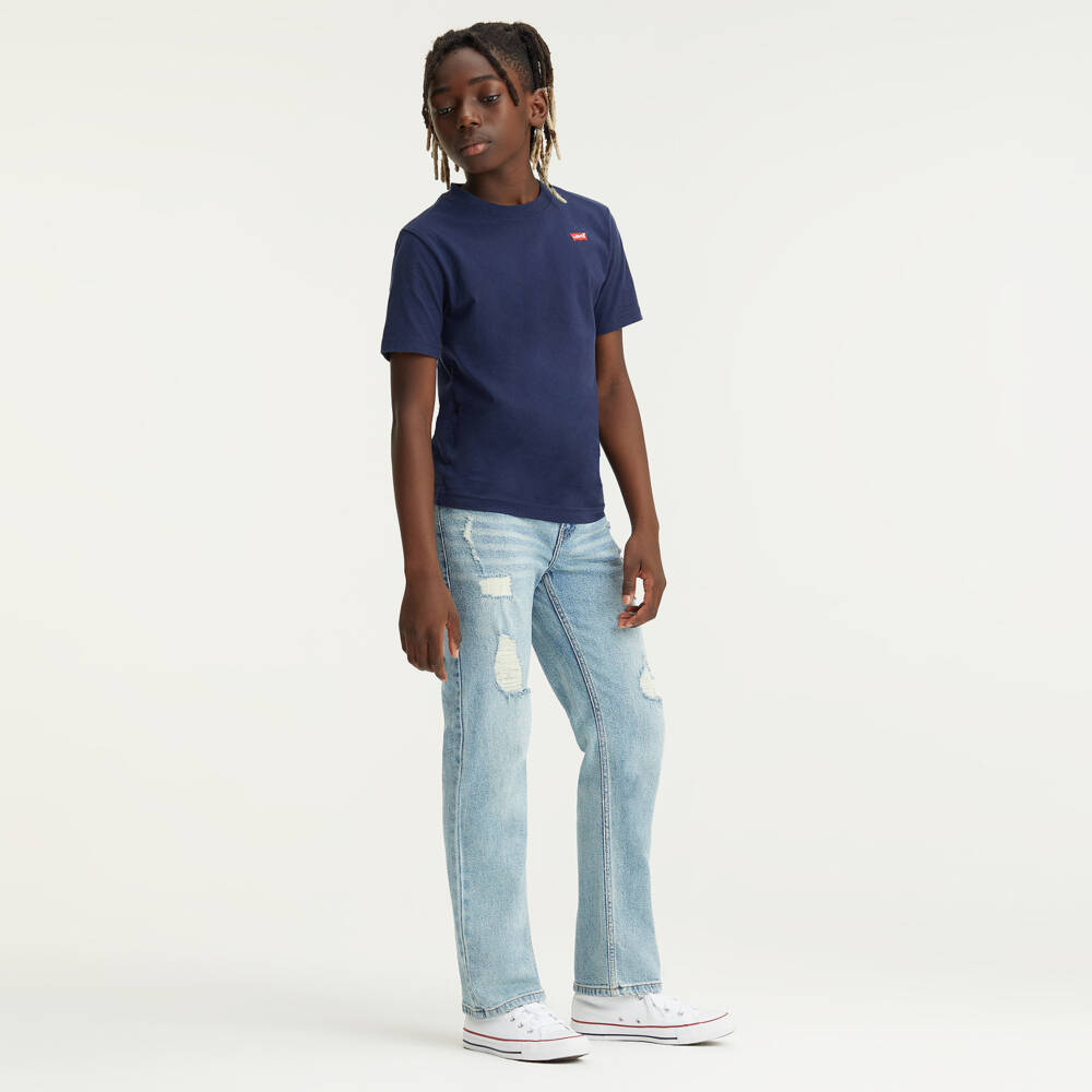 Levi's-Boys Navy Blue Cotton Logo T-Shirt | Childrensalon Outlet