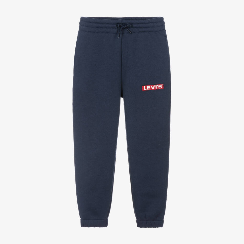 Levi's-Boys Navy Blue Cotton Slim Fit Joggers | Childrensalon Outlet