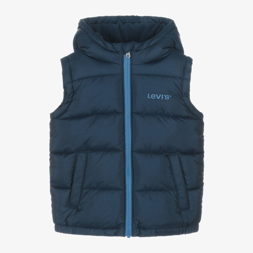 Levi's-Boys Navy Blue Puffer Gilet  | Childrensalon Outlet