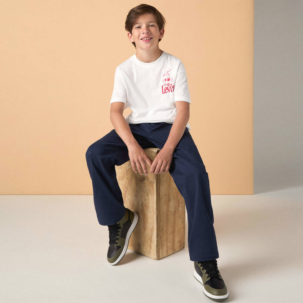 Levi's-Boys Navy Blue Relaxed Fit Chino Trousers | Childrensalon Outlet