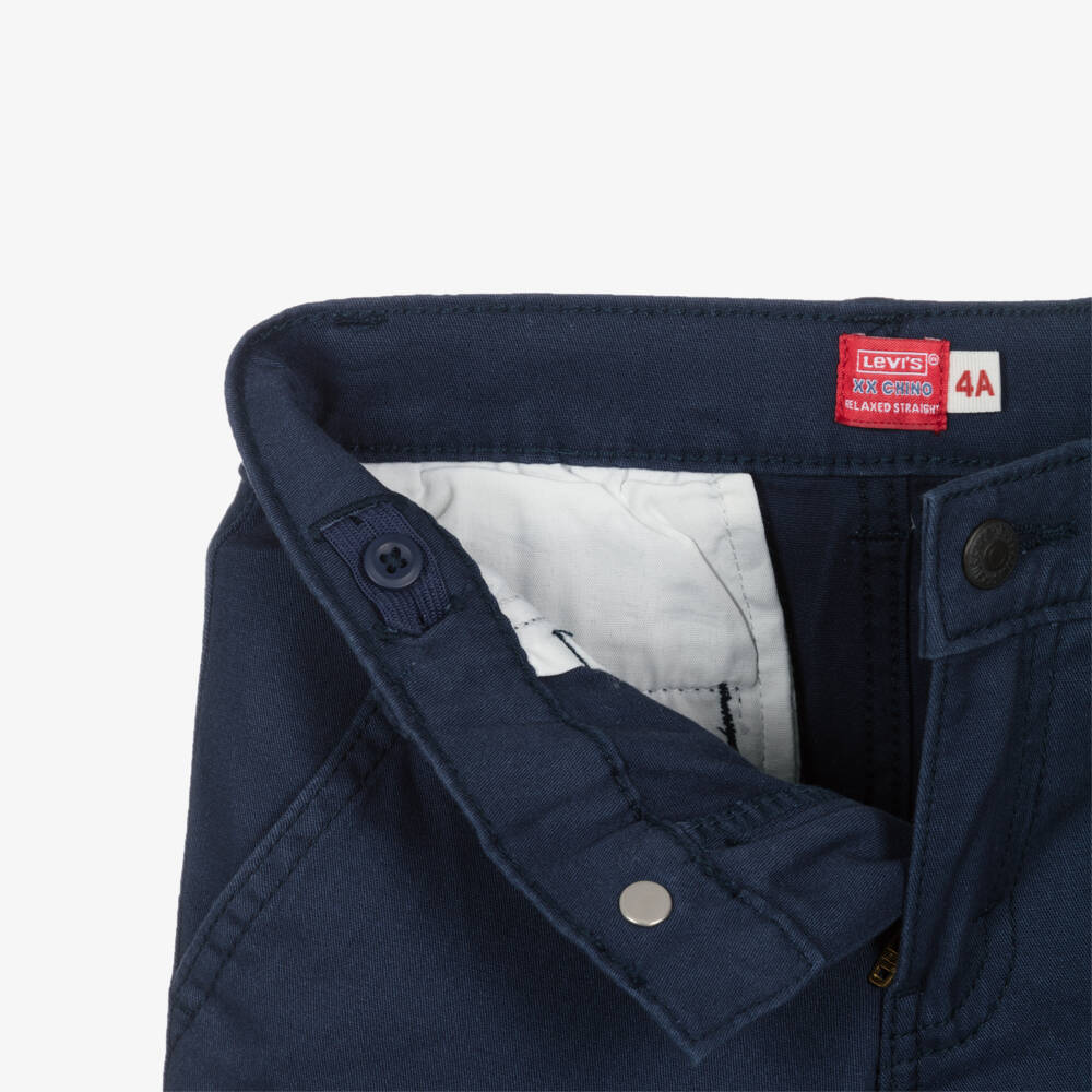 Levi's-Boys Navy Blue Relaxed Fit Chino Trousers | Childrensalon Outlet