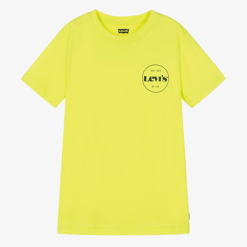 Levi's-Boys Neon Green Logo T-Shirt | Childrensalon Outlet