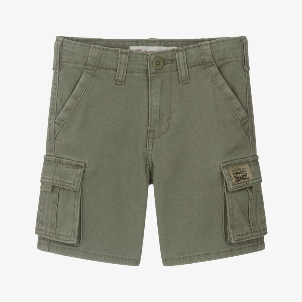 Levi's-شورت مغامرات زيتوني قطني للأولاد | Childrensalon Outlet