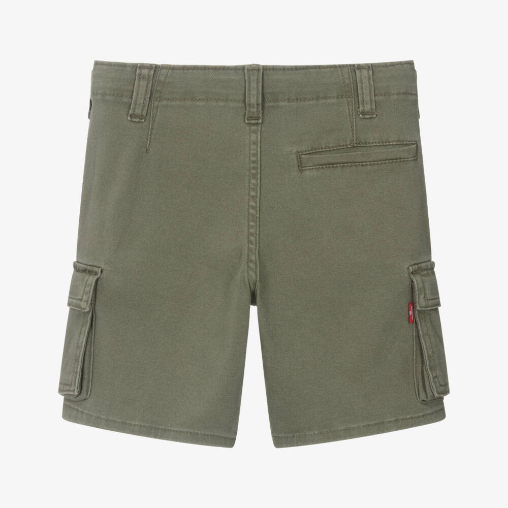 Levi's-Boys Olive Cotton Adventure Shorts | Childrensalon Outlet