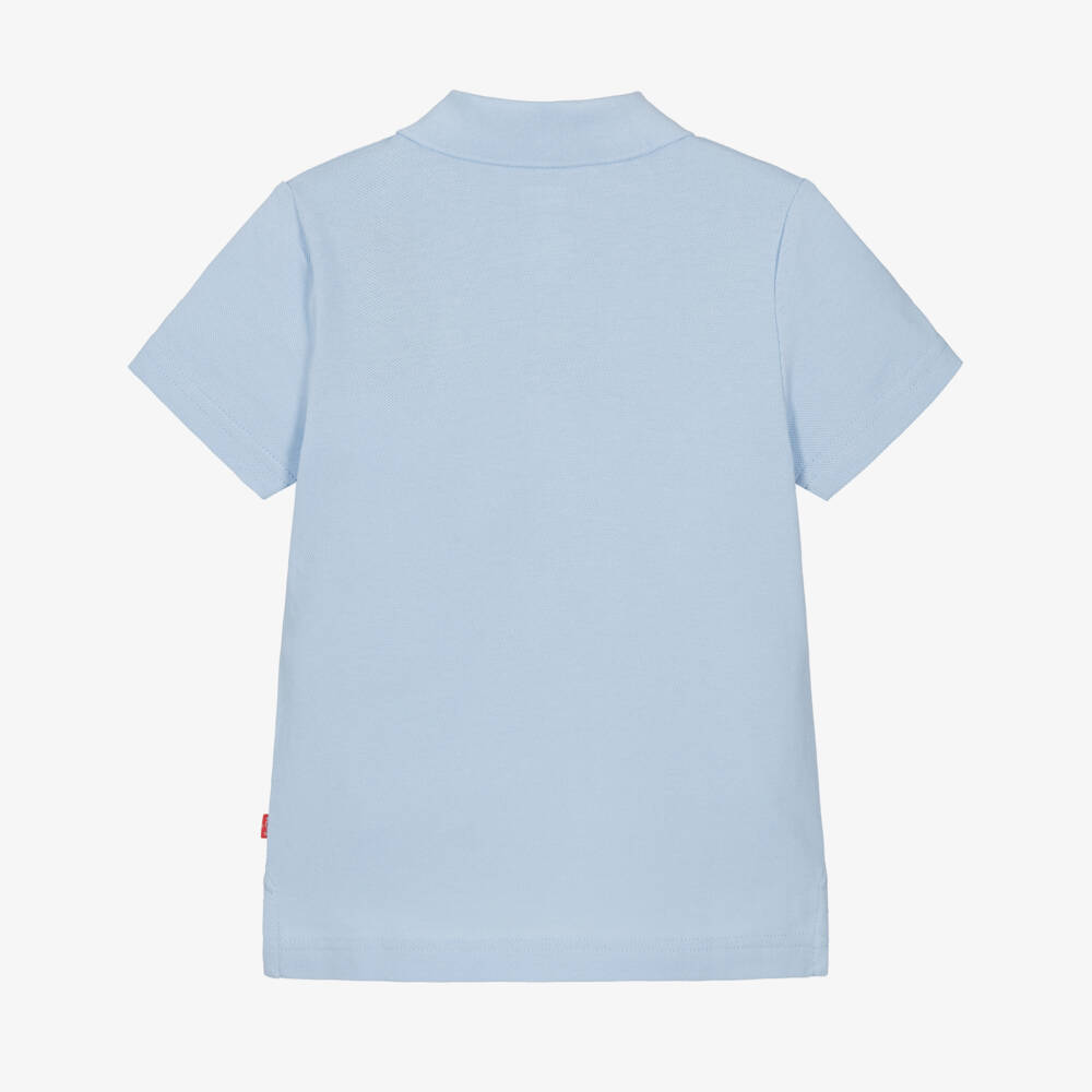 Levi's-Boys Pale Blue Cotton Piqué Polo Shirt | Childrensalon Outlet