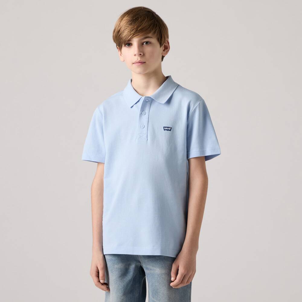 Levi's-Boys Pale Blue Cotton Piqué Polo Shirt | Childrensalon Outlet