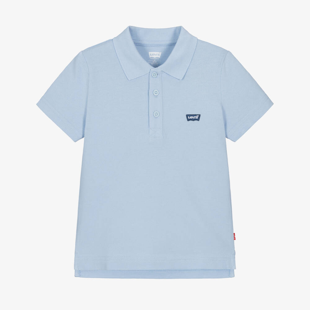 Levi's-Boys Pale Blue Cotton Piqué Polo Shirt | Childrensalon Outlet