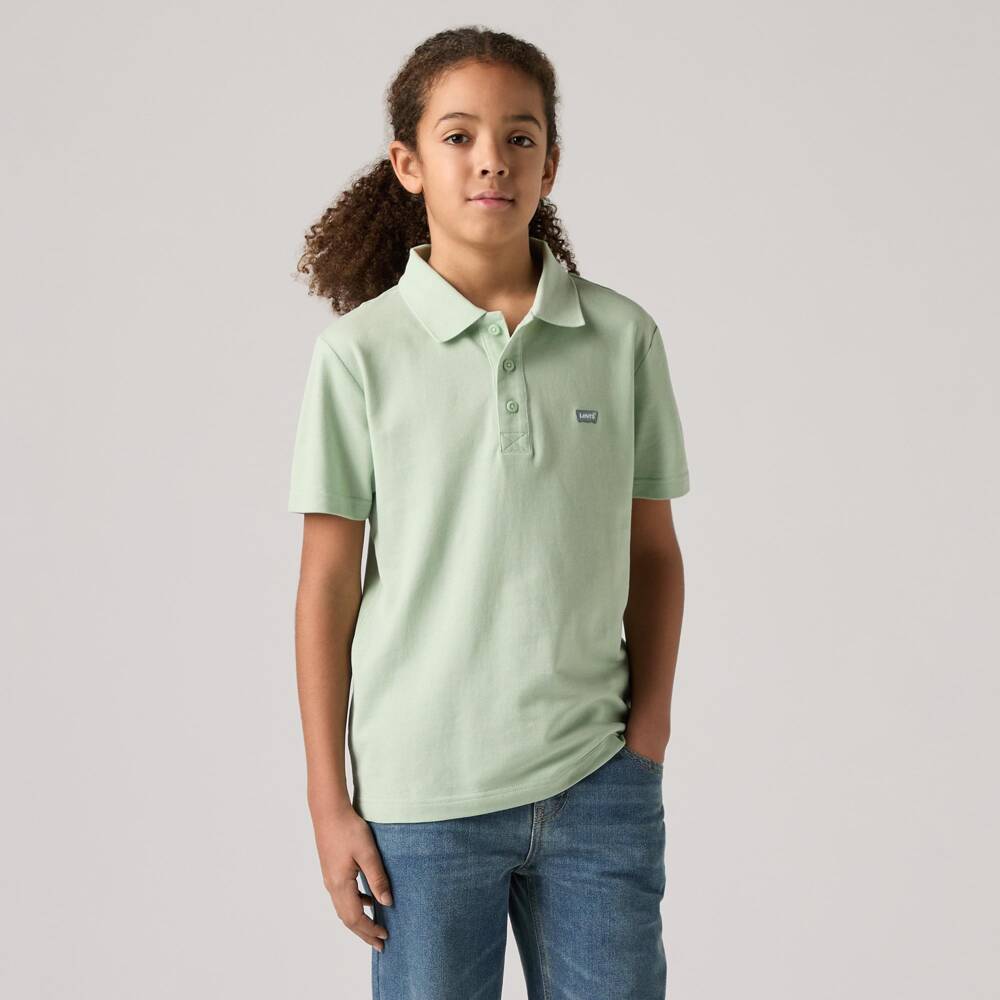 Levi's-Boys Pale Green Cotton Piqué Polo Shirt | Childrensalon Outlet