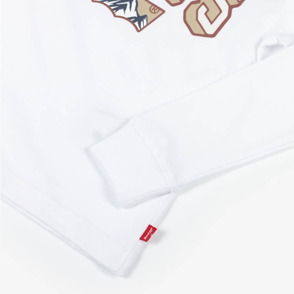 Levi's-Boys Pure Cotton White Tee | Childrensalon Outlet
