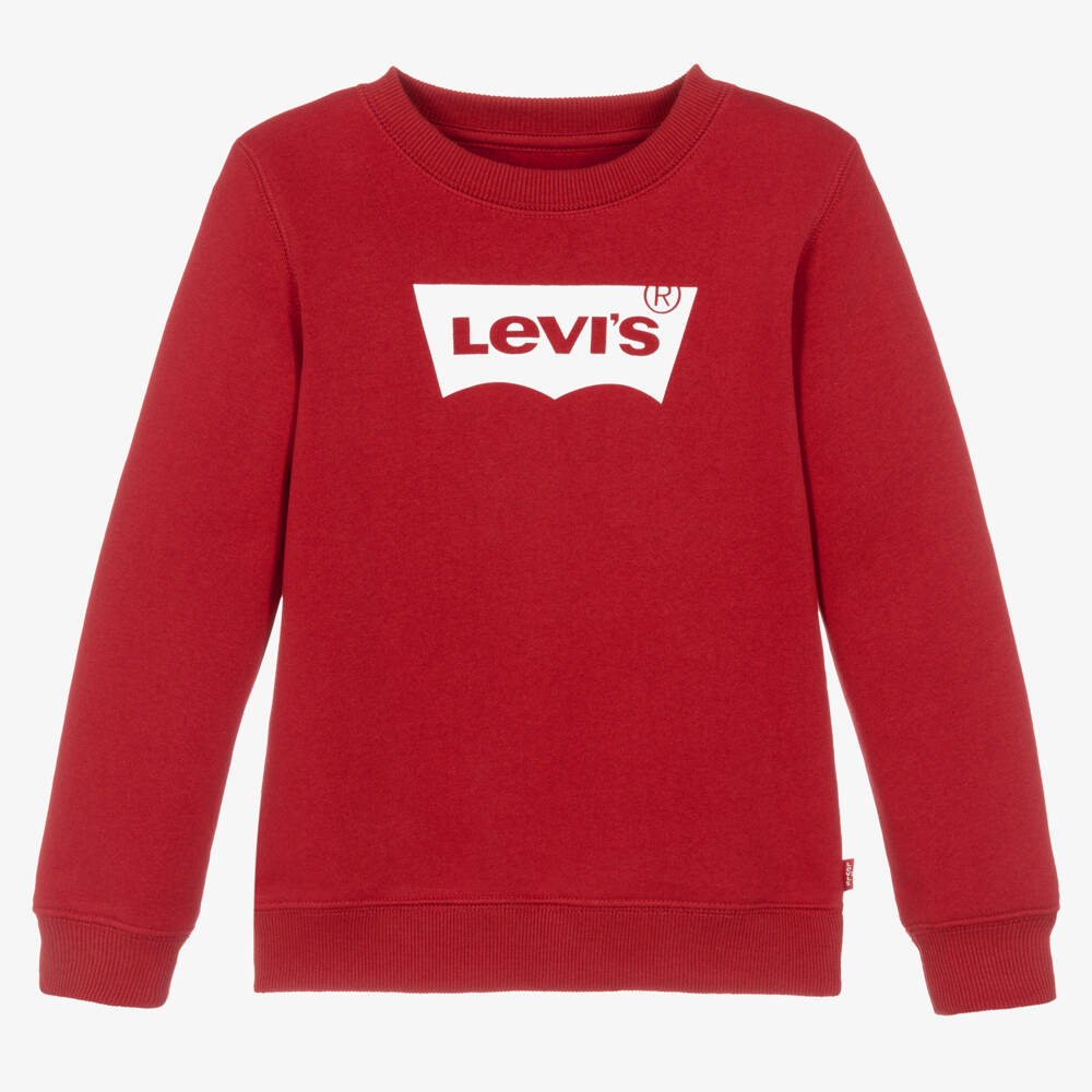 Levi's-Boys Red Logo Cotton Pullover | Childrensalon Outlet