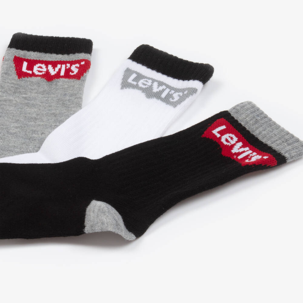 Levi's-Boys Ribbed Ankle Socks (3 Pack) | Childrensalon Outlet