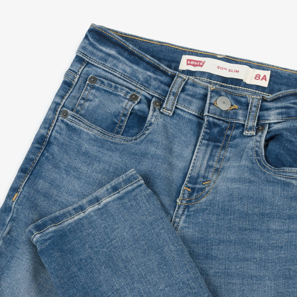 Levi's-Boys Slim Fit Blue Denim Trousers | Childrensalon Outlet