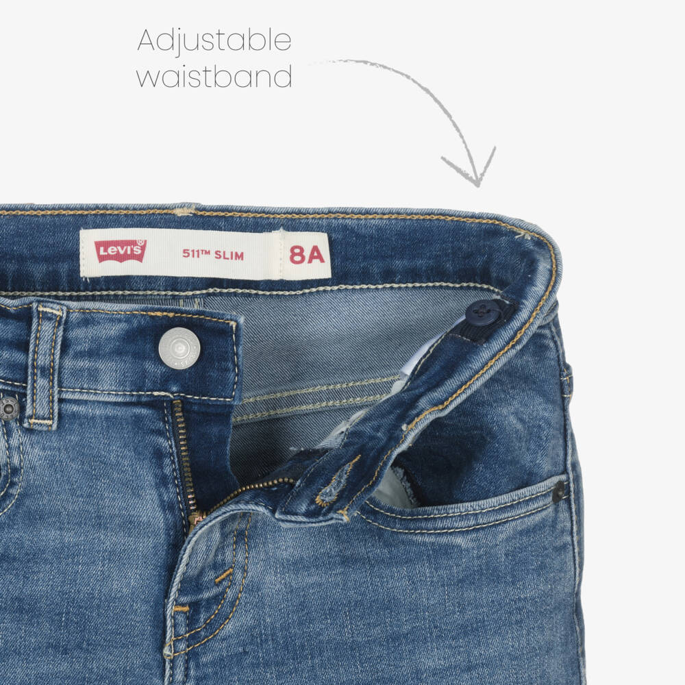 Levi's-Boys Slim Fit Blue Denim Trousers | Childrensalon Outlet