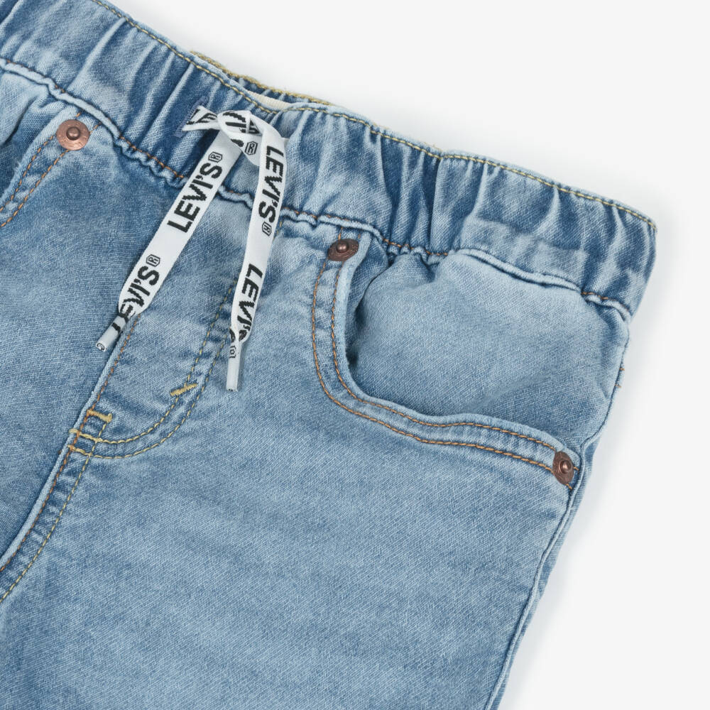 Levi's-Boys Soft Blue Tapered Denim Joggers | Childrensalon Outlet