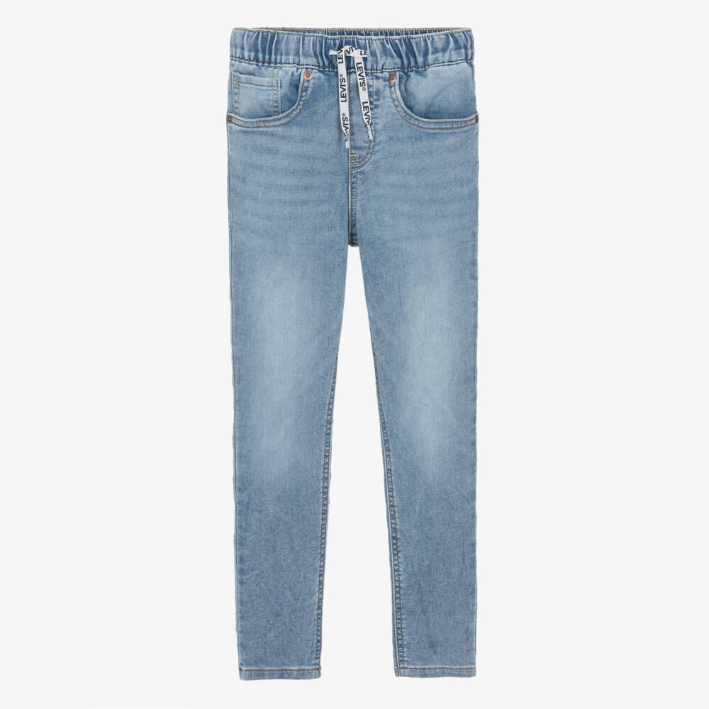 Levi's-Boys Soft Blue Tapered Denim Joggers | Childrensalon Outlet