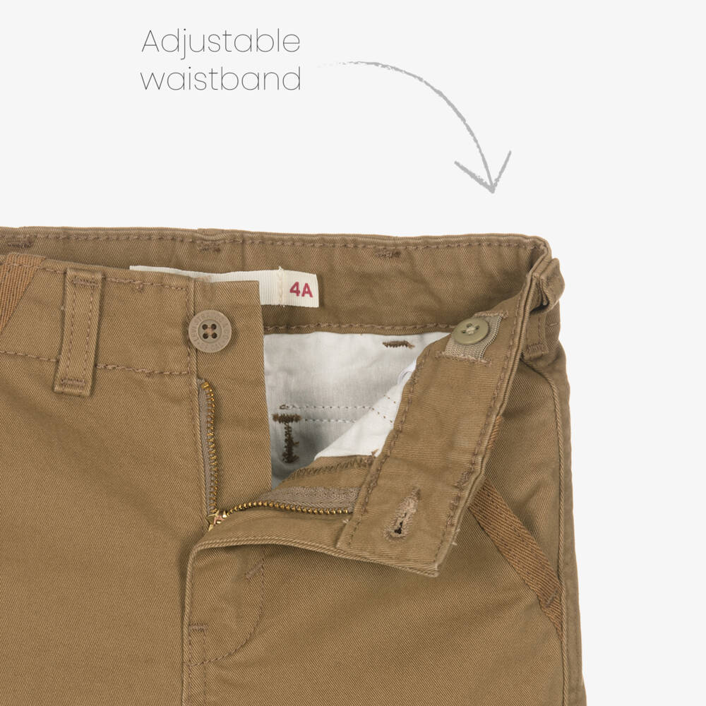 Levi's-بنطلون كارغو قطن تويل لون بني للأولاد | Childrensalon Outlet