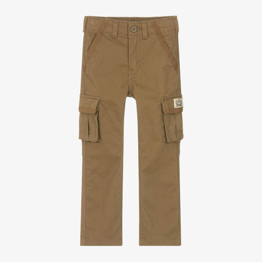 Levi's-Boys Tan Cargo Twill Trousers | Childrensalon Outlet